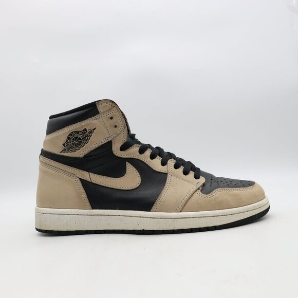 Nike Air Jordan 1 Retro OG Shadow 2.0 Men's 9.5 Tan Black Sneakers 555088-035
